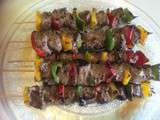 Brochettes de boeuf marinée à la moutarde au miel