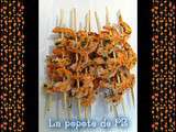 Brochettes de crevettes à la persillade