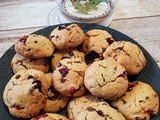 Cookies aux cranberries fraîches et au chocolat