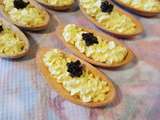 Coquilles de chantilly au curry au caviar