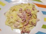 Courge spaghetti façon carbonara