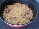 Crumble pommes framboises