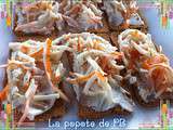 Petites tartines de Surimi au Philadelphia au saumon