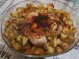 Poulet rôti et ses pommes de terre au four