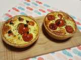 Quiches chèvre et tomates cerise