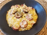 Risotto à la saucisse de Montbéliard et comté au Cookéo