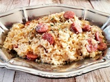 Risotto à la saucisse diot fumée