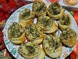 Roulés feuilletés à la tapenade verte et parmesan