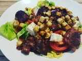 Salade aux foies de volaille et au fromage Le Coq