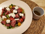 Salade de gésiers, tomates cerises et chèvre