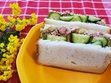 Sandwich thon, avocat et concombre