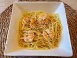 Spaghetti ail et crevettes