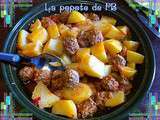 Tajine de pommes de terre aux boulettes de boeuf