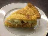 Tourte au poulet, riz basmati, purée de carottes à la béchamel