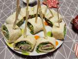 Wraps au jambon blanc, mâche