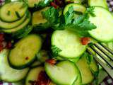 Salade de jeunes courgettes façon carpaccio