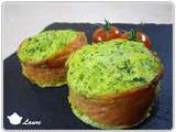 Flans de courgette au saumon