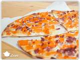 Pizza blanche à la courge muscade et au bacon