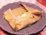 Galettes de sarrasin (garniture fondue de poireaux-jambon-fromage)