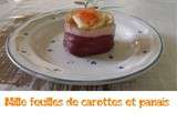 Mille feuilles de panais et carottes