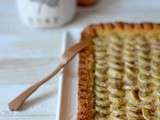 Tarte croustillante à la banane, aux quatre épices & au citron vert