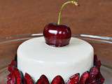 Entremets amandes / cerises  -  touche d'amarena