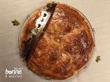 Galette des rois aux pistaches et cerises amarena