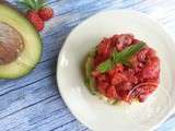 Tartare d’avocat et de fraises