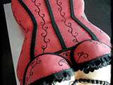 Gateau bustier rouge et noir