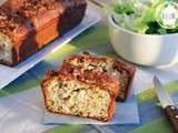 Cake au fromage de chèvre, noix et oignon caramélisé