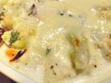 Gratin de chou fleur aux fruits de mer