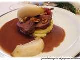 Biche marinee au vin rouge, sauce creme