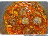 Boulettes de viande jardinieres