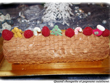 Bûche de noël chocolat-framboise