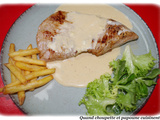 Escalope de veau, sauce creme au pont l'eveque