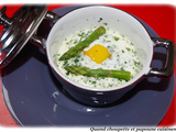 Oeufs cocotte aux asperges vertes