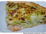 Quiche poireaux et crevettes roses