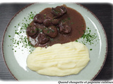 Rognons de boeuf au vin rouge