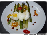 Salade d'asperges vertes et blanches et son oeuf poche