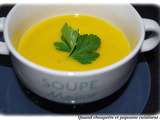 Soupe de courgettes et carottes au kiri au tm ou pas