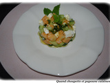 Tartare de melon, vinaigrette menthe et miel