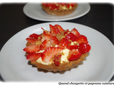 Tartelettes aux fraises et creme au safran