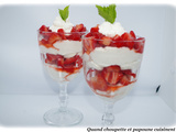 Verrines de fraises, chantilly creme/mascarpone