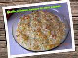 Gratin poireaux PdeT saumon