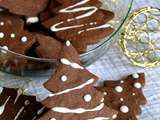 Biscuits sapin de Noël au chocolat