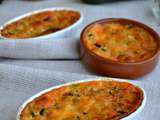 Clafoutis courgette, chorizo et parmesan