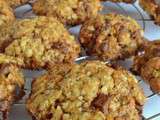 Cookies au chocolat au lait, flocons d'avoine et huile d'olive