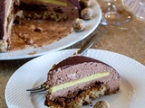 Entremets chocolat vanille et praliné