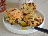 Scones à la banane, miel et chocolat au lait