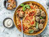 Boulettes de boeuf, sauce tomates confites